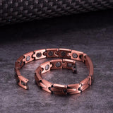 Women's Copper Magnetic Bracelet Arrow CZ ID Bracelet