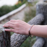 Women's Copper Magnetic Bracelet Arrow CZ ID Bracelet