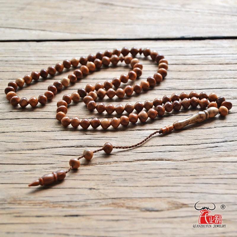 MSL-108 High Rosary Beads 99 Prayer Beads Palm Fruit Kuka Tasbih Charm Bracelet