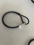 Genuine Leather Lobster Clasp Double Wrap Rope Bracelet