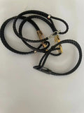 Genuine Leather Lobster Clasp Double Wrap Rope Bracelet