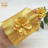 24K Wedding Flower Cuff Bracelet Dubai Jewelry