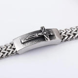 Father Jesus Cross Steel Men's Bracelet