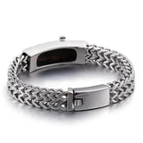 Father Jesus Cross Steel Men's Bracelet