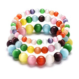 10pcs Cats Eye Stone Bead Bracelet Yoga Chakra Healing Bracelets