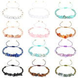 Natural Gem Stone Bracelet Irregular Crystal Beads Wristband for Women