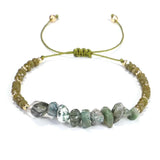 Natural Gem Stone Bracelet Irregular Crystal Beads Wristband for Women