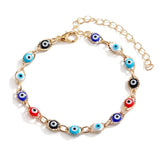 Colorful Evil Eye Charm Bracelet Lucky Amulet Jewelry for Women