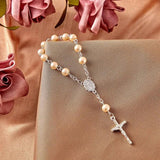 30Pcs Baptism Rosary Beads Finger Rosaries Faux Pearls Christening Favors