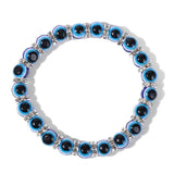 Colorful Evil Eye 8mm Beads Bracelet Men Women Yoga Reiki Jewelry