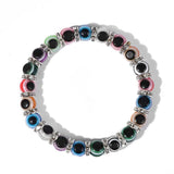 Colorful Evil Eye 8mm Beads Bracelet Men Women Yoga Reiki Jewelry