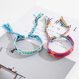 12Pcs Colorful Braided Friendship Bracelets, Adjustable Weave Rope Chain