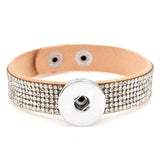 Crystal Rhinestone Bracelets Snap Buttons Wristband Mix Colors Wrap Jewelry