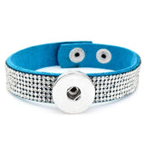 Crystal Rhinestone Bracelets Snap Buttons Wristband Mix Colors Wrap Jewelry