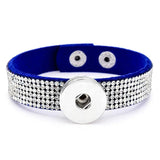 Crystal Rhinestone Bracelets Snap Buttons Wristband Mix Colors Wrap Jewelry
