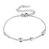 Stainless Steel Bead Bracelet Women's Jewelry Gift