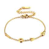 Stainless Steel Bead Bracelet Women's Jewelry Gift