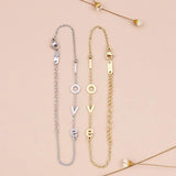 Stainless Steel Bead Bracelet Women's Jewelry Gift