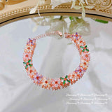 Foydjew Colorful Zircon Bracelets High Tourmaline Chain