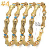 2-Color Dubai Ethiopian Bangles/Gold Bracelets African Men Women Jewelry