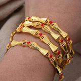 2-Color Dubai Ethiopian Bangles/Gold Bracelets African Men Women Jewelry