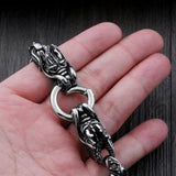 316L Stainless Steel Skull Bracelet Vintage Dragon Style Men's Jewelry