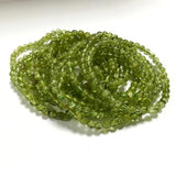 Natural Peridot Olivine Stone 5mm Round Bead Bracelet Elastic