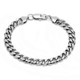 9mm Wide Six Sided Grinding Bracelet Stainless Steel Bracelet