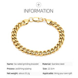 9mm Wide Six Sided Grinding Bracelet Stainless Steel Bracelet