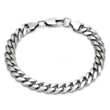 9mm Wide Six Sided Grinding Bracelet Stainless Steel Bracelet