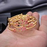 4pcs Heart 24k Dubai Bangles Bracelet For Baby Eritrea