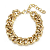 Geometric Stainless Steel Cuban Chain Bracelet