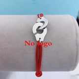 Stainless Steel Handcuff Bracelet Lace Up Chain Bracelet Menottes Bijoux Corde