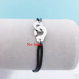 Stainless Steel Handcuff Bracelet Lace Up Chain Bracelet Menottes Bijoux Corde