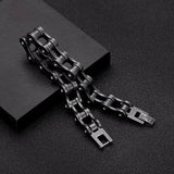 Vintage Bicycle Chain Men Wide Bracelet Stainless Steel