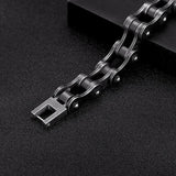 Vintage Bicycle Chain Men Wide Bracelet Stainless Steel