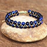 6mm Tiger Eye Stone Beads Braided Bracelet Bohemian Jewelry