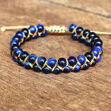 6mm Tiger Eye Stone Beads Braided Bracelet Bohemian Jewelry