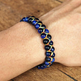 6mm Tiger Eye Stone Beads Braided Bracelet Bohemian Jewelry