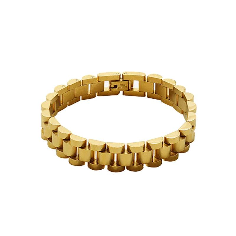 Peri'sbox Wide Link Chain Bangle Stainless Steel