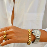 Peri'sbox Wide Link Chain Bangle Stainless Steel