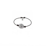 Yisheng Leather Bead Bracelet, Silver Clasp, Fashionable