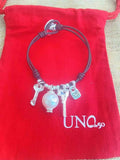 Yisheng Leather Bead Bracelet, Silver Clasp, Fashionable