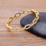 Nidin Arrival Stackable Bangle CZ Dubai Plated Bracelets