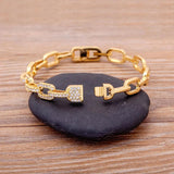 Nidin Arrival Stackable Bangle CZ Dubai Plated Bracelets