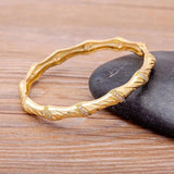 Nidin Arrival Stackable Bangle CZ Dubai Plated Bracelets