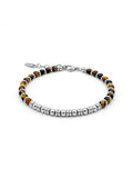 Natural Stone Bead Bracelet 22Cm Stainless Steel Charm Women's Jewelry