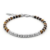 Natural Stone Bead Bracelet 22Cm Stainless Steel Charm Women's Jewelry
