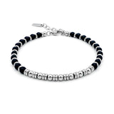 Natural Stone Bead Bracelet 22Cm Stainless Steel Charm Women's Jewelry