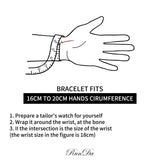 Natural Stone Bead Bracelet 22Cm Stainless Steel Charm Women's Jewelry